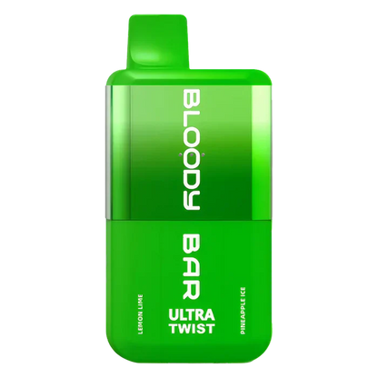 Bloody Bar Ultra Twist 20K Prefilled Pod Kit in Lemon Lime/ Pineapple Ice – dual-flavor vape device with up to 20,000 puffs.