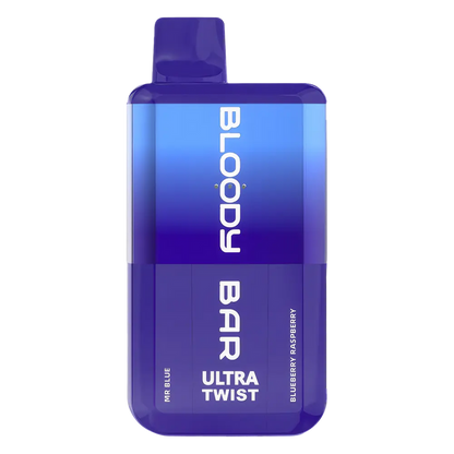 Bloody Bar Ultra Twist 20K Prefilled Pod Kit in Mr Blue/ Blueberry Raspberry – dual-flavor vape device with up to 20,000 puffs.