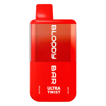 Bloody Bar Ultra Twist 20K Prefilled Pod Kit in Skittles/ Ice Pop – dual-flavor vape device with up to 20,000 puffs.