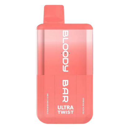 Bloody Bar Ultra Twist 20K Prefilled Pod Kit in Strawberry Kiwi/ Peach Mango – dual-flavor vape device with up to 20,000 puffs.