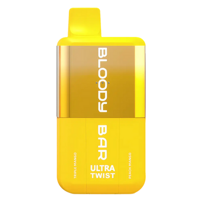 Bloody Bar Ultra Twist 20K Prefilled Pod Kit in Triple Mango/ Peach Mango – dual-flavor vape device with up to 20,000 puffs.
