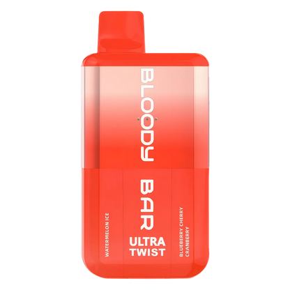 Bloody Bar Ultra Twist 20K Prefilled Pod Kit in Blue Razz Bear / Bear Mix – dual-flavor vape device with up to 20,000 puffs.