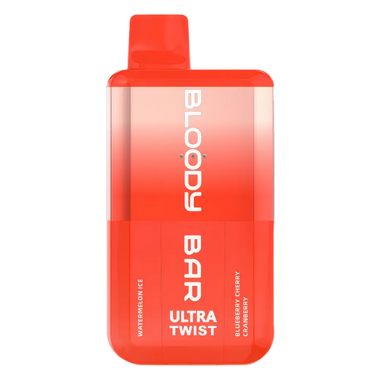 Bloody Bar Ultra Twist 20K Prefilled Pod Kit in Blue Razz Bear / Bear Mix – dual-flavor vape device with up to 20,000 puffs.