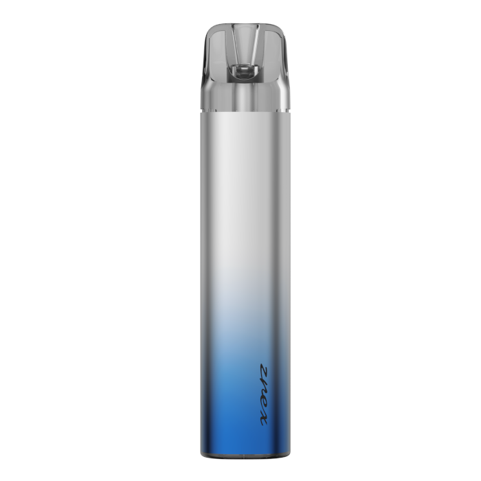 SMOK Zrex RF Pod Kit in Blue Silver – compact and sleek vape device with a intuitive controls, and smooth vaping performance for everyday use.