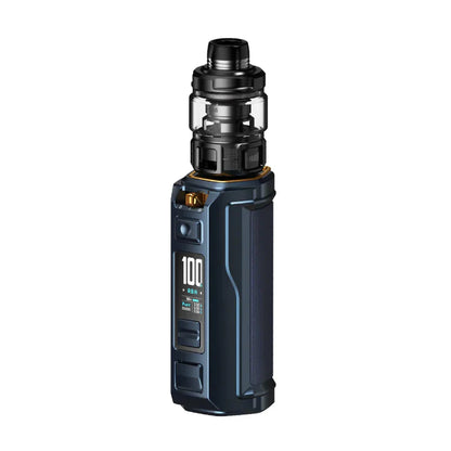 VooPoo Argus XT 100W Starter Kit Device in Dark Blue – durable and high-powered vape mod with a IP68 rating, advanced GENE.TT 2.0 chip, and customizable wattage for sub-ohm vaping.