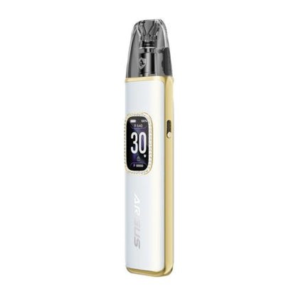 VooPoo Argus G3 Pod Vape Kit in Diamond White – sleek and high-performance vape device with ergonomic design, OLED display, and smooth airflow control.