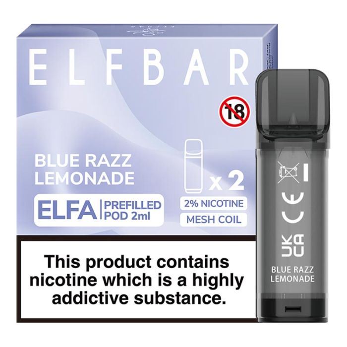 BLUE RAZZ LEMONADE ELF BAR ELFA PREFILLED POD