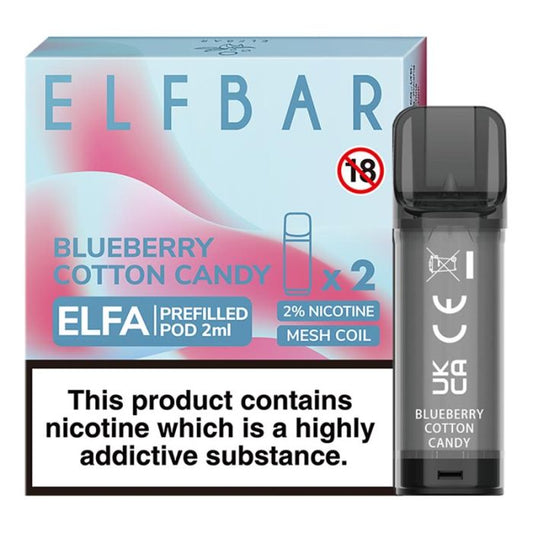 BLUEBERRY COTTON CANDY ELF BAR ELFA PREFILLED POD