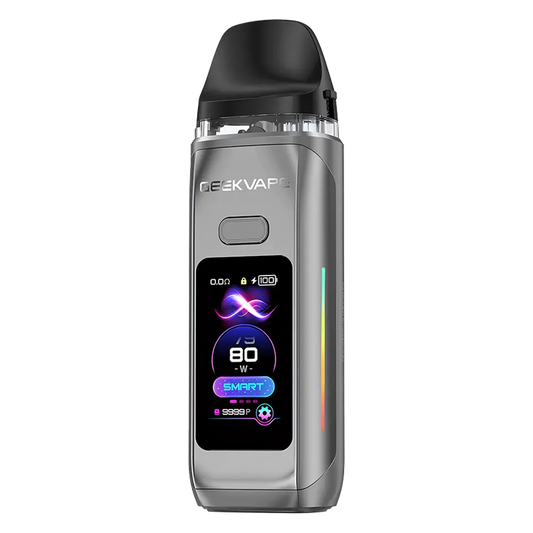 GeekVape Digi Max Pod Kit in Gunmetal Grey – modern vape device with a sleek grey finish, smart display, and powerful, customizable performance.