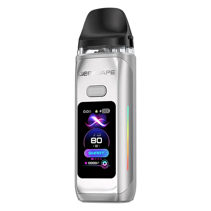 GeekVape Digi Max Pod Kit in Moonsilver – modern vape device with a sleek grey finish, smart display, and powerful, customizable performance.