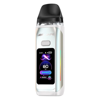 GeekVape Digi Max Pod Kit in Pearl White – modern vape device with a sleek grey finish, smart display, and powerful, customizable performance.