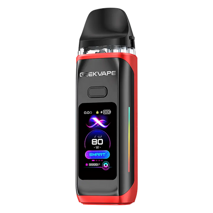 GeekVape Digi Max Pod Kit in Ruby Red – modern vape device with a sleek grey finish, smart display, and powerful, customizable performance.