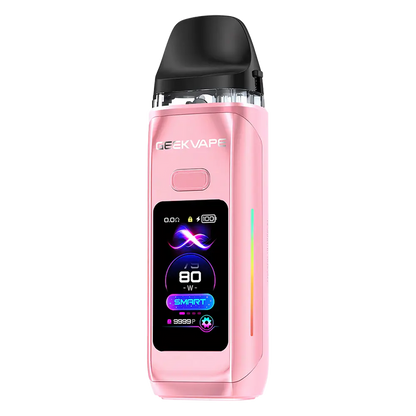GeekVape Digi Max Pod Kit in Sakura Pink – modern vape device with a sleek grey finish, smart display, and powerful, customizable performance.