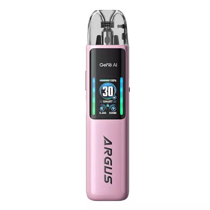 Genuine VOOPOO Argus G2 Vape Pod Kit in Glow Pink – sleek and futuristic vape device with a, smart display, and customizable performance features.