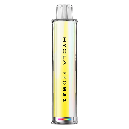 Hyola Pro Max 8000 Prefilled Pod Kit in Banana Ice – rechargeable disposable-style pod kit with 650mAh battery, prefilled 2ml pods, and up to 8000 puffs in sweet Banana Ice flavour.