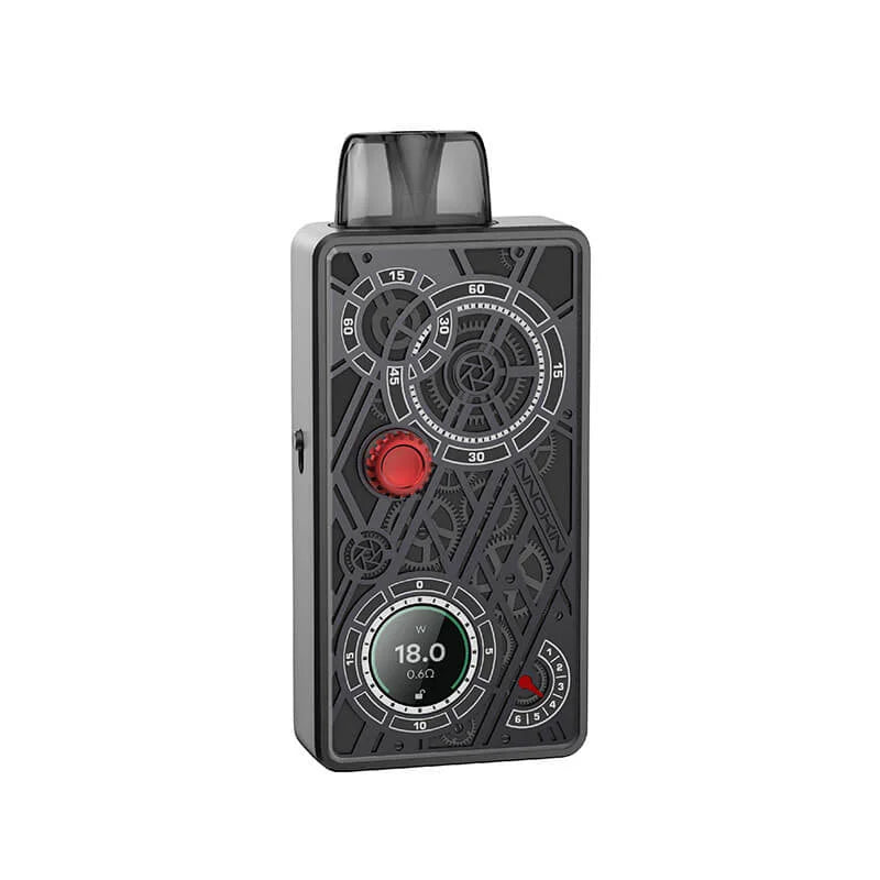 Innokin Klypse Mecha Pod Kit in Moonshadow Ink – sleek pod system with 1400mAh battery, 2ml refillable pod, and adjustable airflow for MTL and RDL vaping.