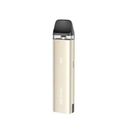 Innokin Trine SE Pod Kit in Mirror Gold – eco-friendly pod vape kit with replaceable 1000mAh battery, 2ml refillable pods, and USB-C fast charging for reliable MTL vaping.
