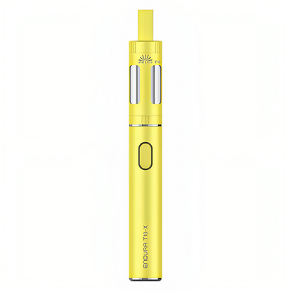 Innokin Endura T18X Vape Kit in Yellow – user-friendly vape device with a sleek design, built-in battery, and smooth mouth-to-lung vaping experience.
