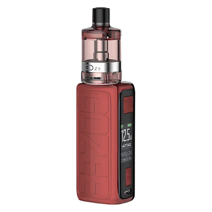 Innokin Gozee Vape Kit in Crimson – ultra-lightweight pod mod kit with 2100mAh battery, 2ml Go Z+ tank, and compatibility with Innokin Z coils for MTL and RDL vaping.