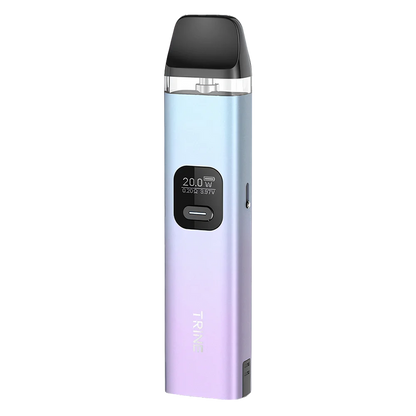 Innokin Trine Pod Vape Kit in Purple Blue – innovative and eco-conscious vape device with a vibrant gradient finish, swappable battery system, and smooth draw performance.