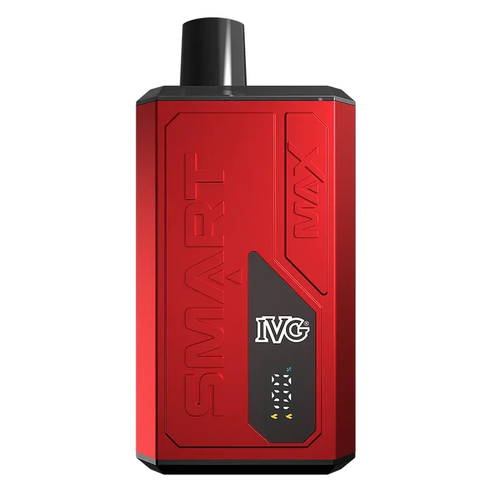 IVG Smart Max 10K Prefilled Pod Kit in Frozen Cherry – rechargeable pod system with 850mAh battery, up to 10,000 puffs, and prefilled pods in sweet Banana Ice flavour.
