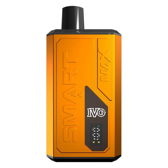 IVG Smart Max 10K Prefilled Pod Kit in Retro Orange – rechargeable pod system with 850mAh battery, up to 10,000 puffs, and prefilled pods in sweet Banana Ice flavour.