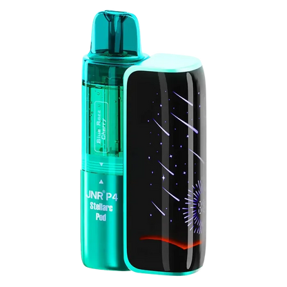 JNR P4 Stellarc 100K Prefilled Pod Kit in Blue Razz Cherry / Blueberry Raspberry Cherry – high-capacity pod vape kit with up to 100,000 puffs and rechargeable design.