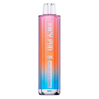 Juicy Pod NovaMax 10K Pod Kit in Orange Raspberry  flavor – advanced vape kit with prefilled pods, delivering up to 10,000 puffs.