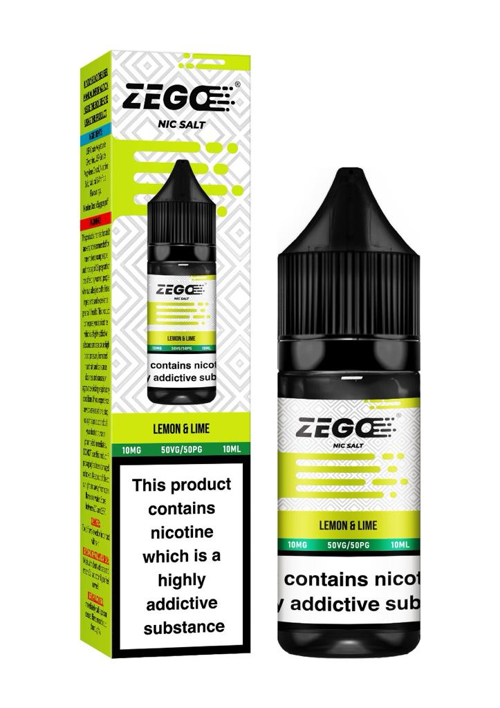 10ml bottle of Zego Nic Salt E-Liquid in Blueberry Cherry Cranberry flavor, available in 10mg and 20mg nicotine strengths, crafted for smooth throat hits with pod vape kits.