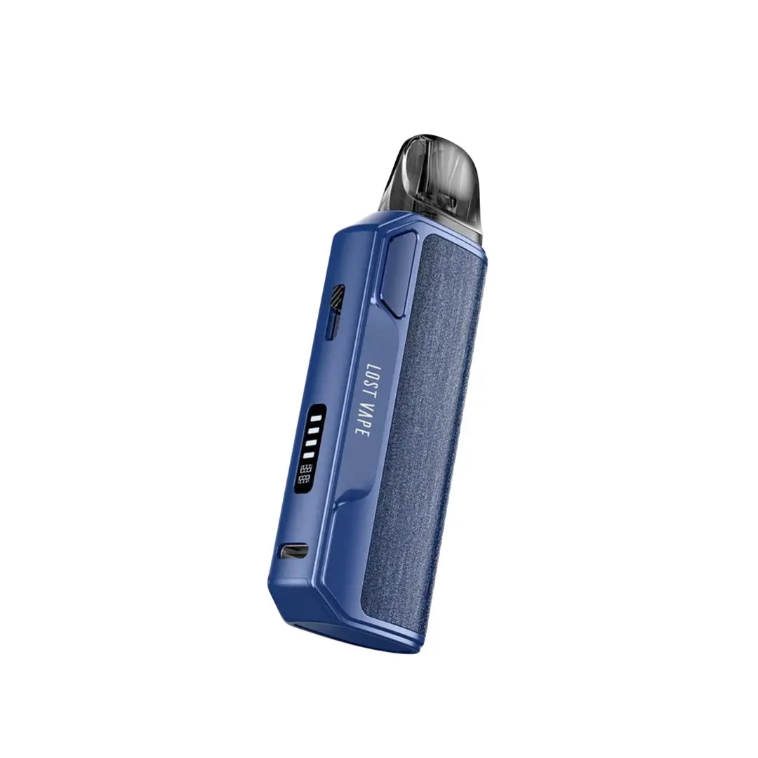 Lost Vape Thelema Elite S Pod Kit in Twill Denim Blue – premium vape device with a sleek matte finish, advanced chipset, and powerful performance.