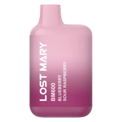Lost Mary BM600 Prefilled Pod Kit in Blueberry Sour Raspberry flavor, a compact and stylish, prefilled and ready to use with smooth nicotine salt e-liquid for a satisfying vaping experience.