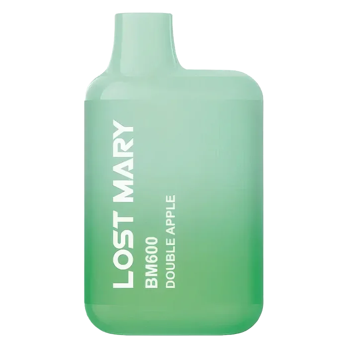 Lost Mary BM600 Prefilled Pod Kit in Double Apple flavor, a compact and stylish, prefilled and ready to use with smooth nicotine salt e-liquid for a satisfying vaping experience.