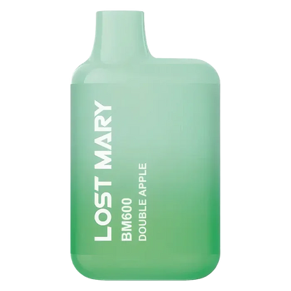 Lost Mary BM600 Prefilled Pod Kit in Double Apple flavor, a compact and stylish, prefilled and ready to use with smooth nicotine salt e-liquid for a satisfying vaping experience.