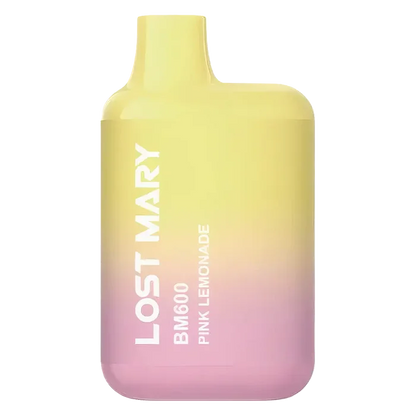 Lost Mary BM600 Prefilled Pod Kit in Pink Lemonade flavor, a compact and stylish, prefilled and ready to use with smooth nicotine salt e-liquid for a satisfying vaping experience.
