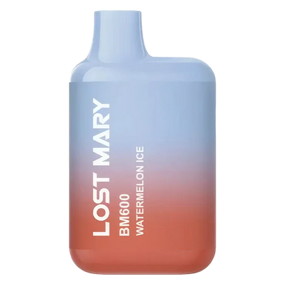 Lost Mary BM600 Prefilled Pod Kit in Watermelon Ice flavor, a compact and stylish, prefilled and ready to use with smooth nicotine salt e-liquid for a satisfying vaping experience.