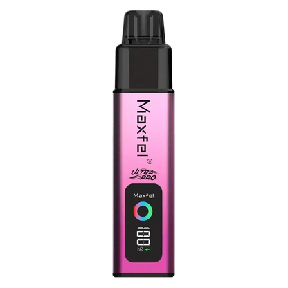 Maxfel Ultra Pro 35K Prefilled Pod Kit in Cherry Ice/ Fizzy Cherry – powerful dual-flavor vape device with up to 35,000 puffs