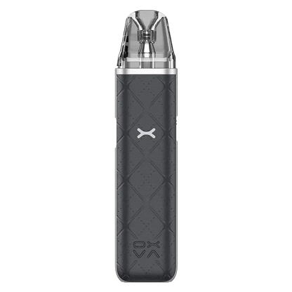 OXVA Xlim Go Pod Vape Kit in Dark Grey - 30W device with 1000mAh rechargeable battery and 2ml refillable pods, featuring adjustable airflow and compact design.