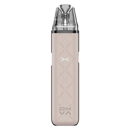 OXVA Xlim Go Pod Vape Kit in Light Brown - 30W device with 1000mAh rechargeable battery and 2ml refillable pods, featuring adjustable airflow and compact design.