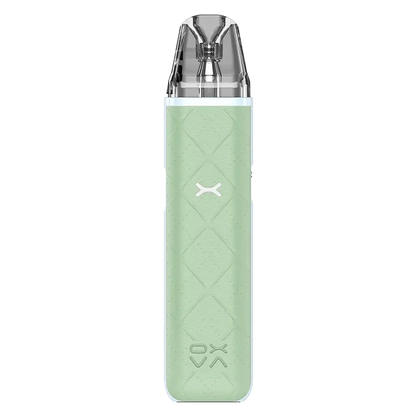 OXVA Xlim Go Pod Vape Kit in Light Green - 30W device with 1000mAh rechargeable battery and 2ml refillable pods, featuring adjustable airflow and compact design.