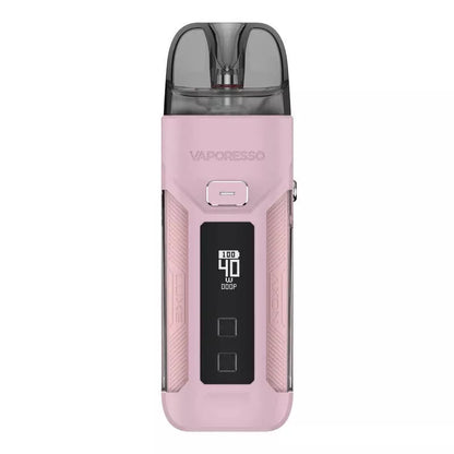 Vaporesso LUXE X Pro Pod Kit in Pink – advanced vape device with a customizable power settings, and COREX heating tech for smooth, flavorful performance.