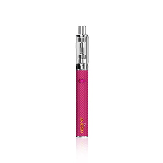 Aspire K2 18W Pink starter vape pen kit with 800mAh rechargeable battery, clearomizer tank, and USB charging