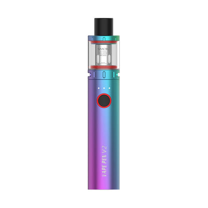Smok Vape Pen V2 Starter Kit in Rainbow – a sleek and user-friendly vape pen with 1600mAh battery, direct output, and mesh coil for rich flavor and vapor production.