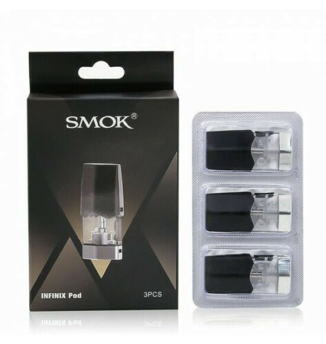 SMOK Infinix Pod Kit, 3x pod system set with 250mAh built‑in batteries and refillable cartridges, designed for portability, convenience, and smooth vaping performance.