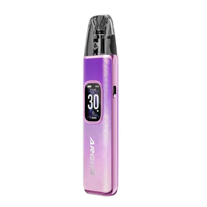 VooPoo Argus G3 Pod Vape Kit in Aurora Purple – sleek and high-performance vape device with ergonomic design, OLED display, and smooth airflow control.