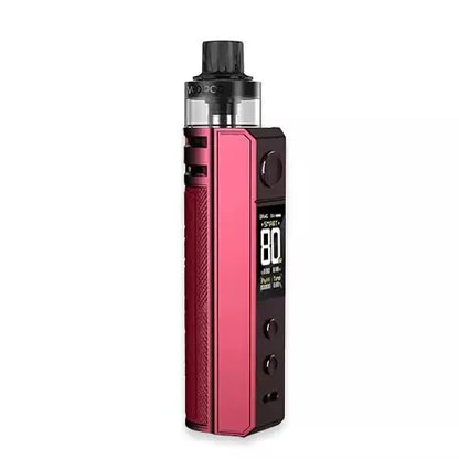 VooPoo Drag H80S Vape Kit in Plum Red – sleek single-battery vape device with a modern design, advanced GENE.TT 2.0 chipset, and adjustable airflow system.