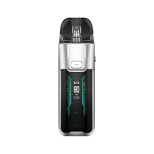 Vaporesso Luxe XR Max Pod Kit in Silver – high-performance pod system with a 2800mAh built-in battery, COREX heating tech, and adjustable wattage for powerful DTL and MTL vaping.