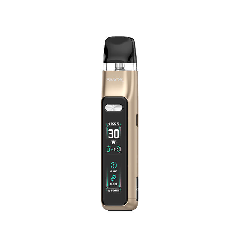 SMOK Novo GT Vape Kit in Pale Gold – modern and lightweight vape device with a sleek metallic finish and smooth airflow performance.
