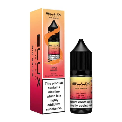 Elux Legend Nic Salt E-Liquid 10mg 20mg Triple Mango- Pack Of 10x 10ml
