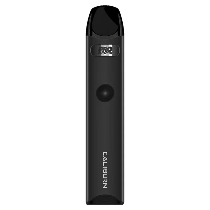 Uwell Caliburn A3 Pod Kit in Black – sleek and minimalist pod vape with a matte black finish.