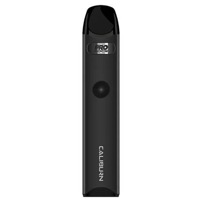 Uwell Caliburn A3 Pod Kit in Black – sleek and minimalist pod vape with a matte black finish.